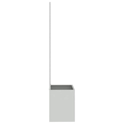 Blumentopf mit dekorativem Paneel Silber 50 x 140 cm