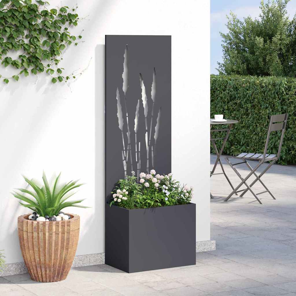 Blumentopf mit dekorativem Paneel Anthrazit 50 x 140 cm