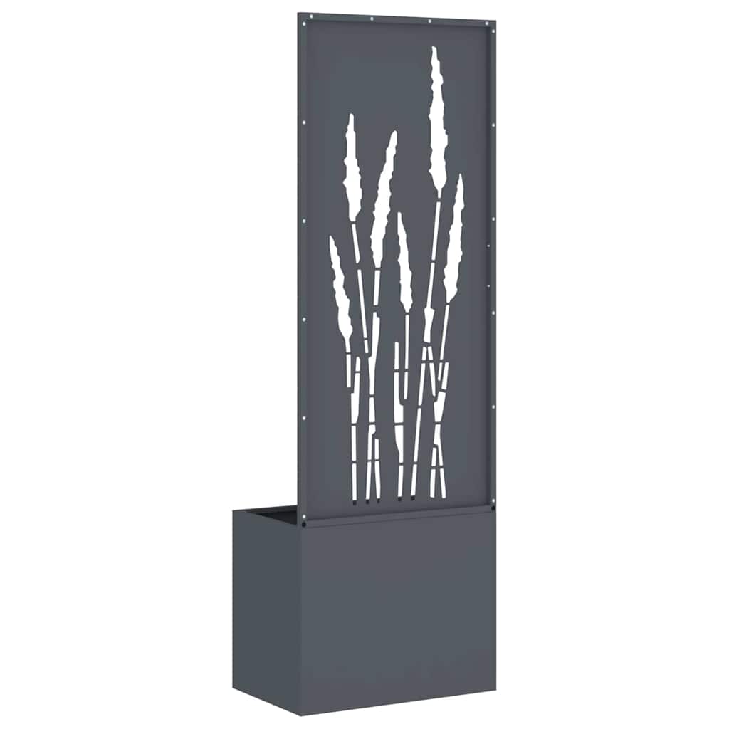 Blumentopf mit dekorativem Paneel Anthrazit 50 x 140 cm