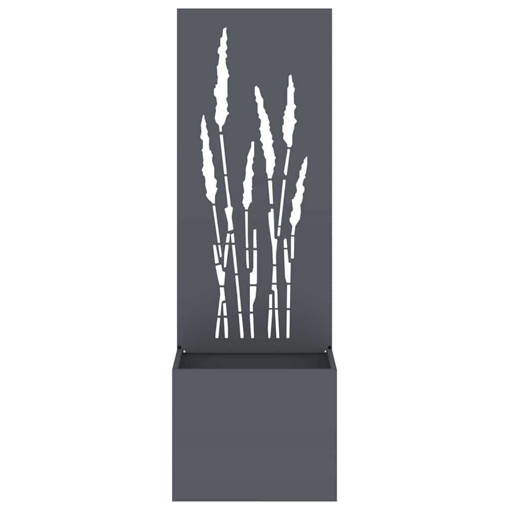 Blumentopf mit dekorativem Paneel Anthrazit 50 x 140 cm