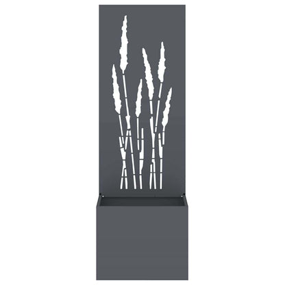 Blumentopf mit dekorativem Paneel Anthrazit 50 x 140 cm