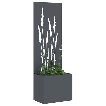Blumentopf mit dekorativem Paneel Anthrazit 50 x 140 cm