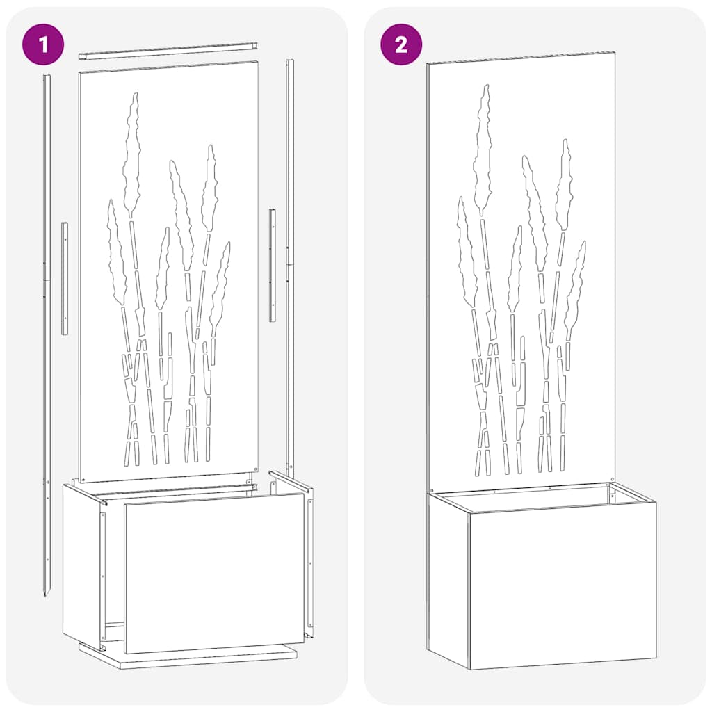 Garten Sichtschutz-Leinwand Silber 50 x 140 cm Verzinkter Stahl