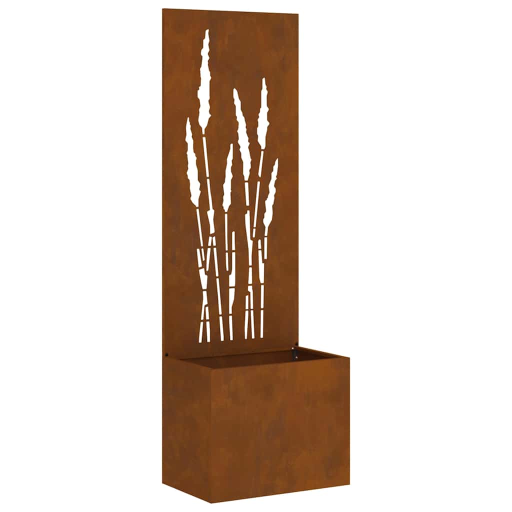 Blumentopf mit dekorativem Paneel Rostig 50 x 140 cm