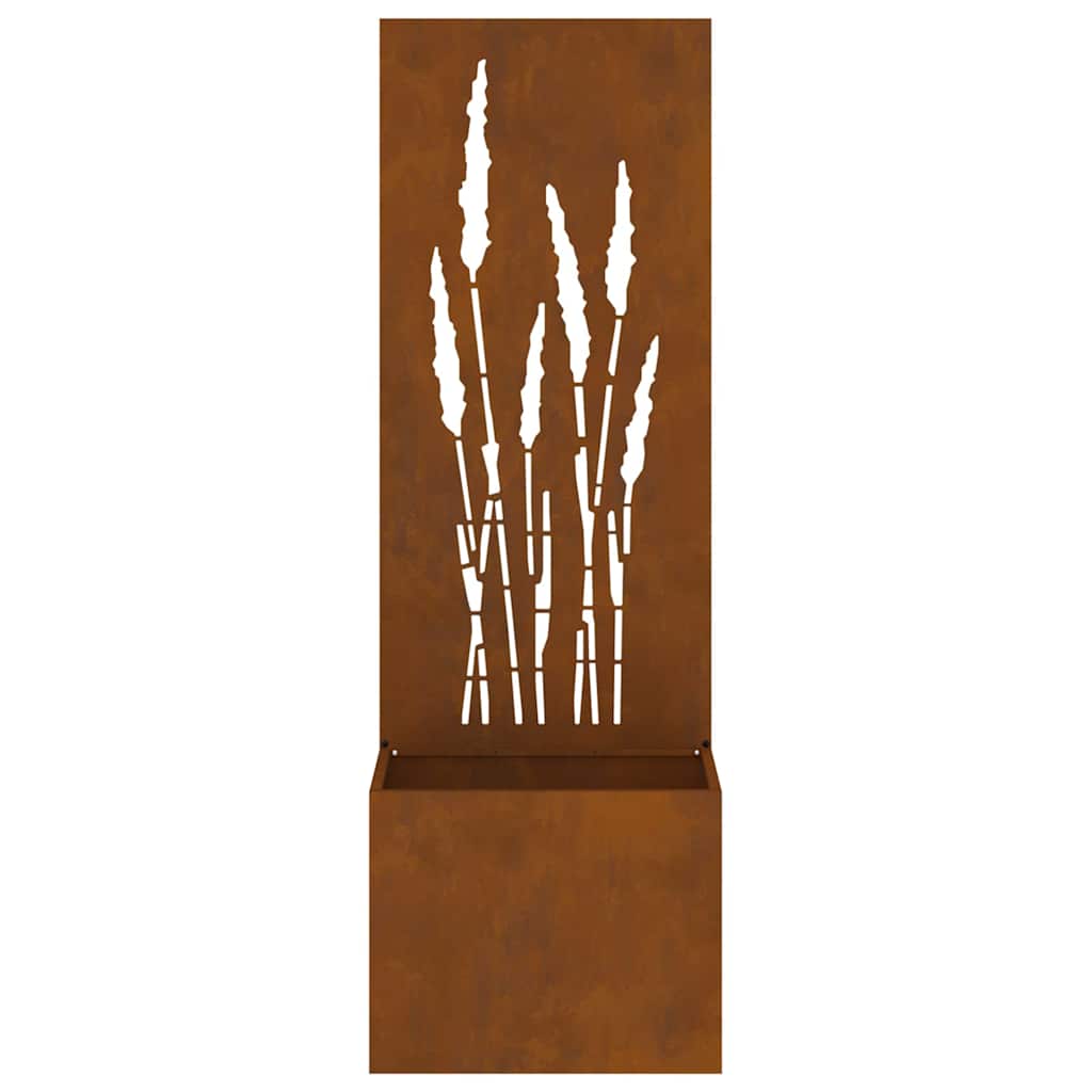 Blumentopf mit dekorativem Paneel Rostig 50 x 140 cm