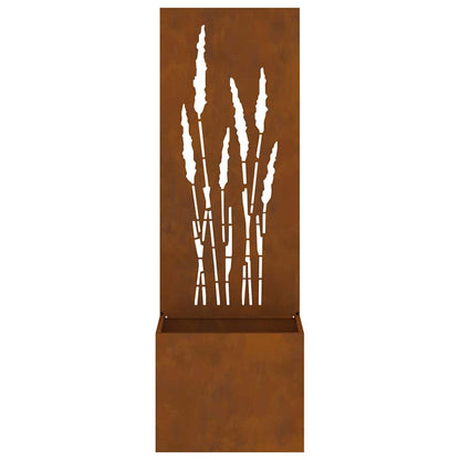Blumentopf mit dekorativem Paneel Rostig 50 x 140 cm