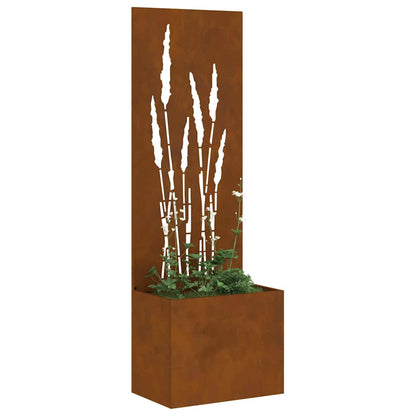 Blumentopf mit dekorativem Paneel Rostig 50 x 140 cm