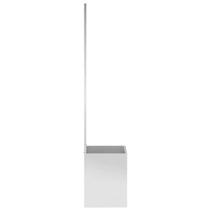 Blumentopf mit dekorativem Paneel Silber 50 x 140 cm