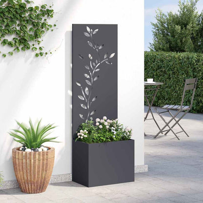 Blumentopf mit dekorativem Paneel Anthrazit 50 x 140 cm