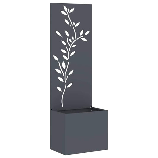 Blumentopf mit dekorativem Paneel Anthrazit 50 x 140 cm