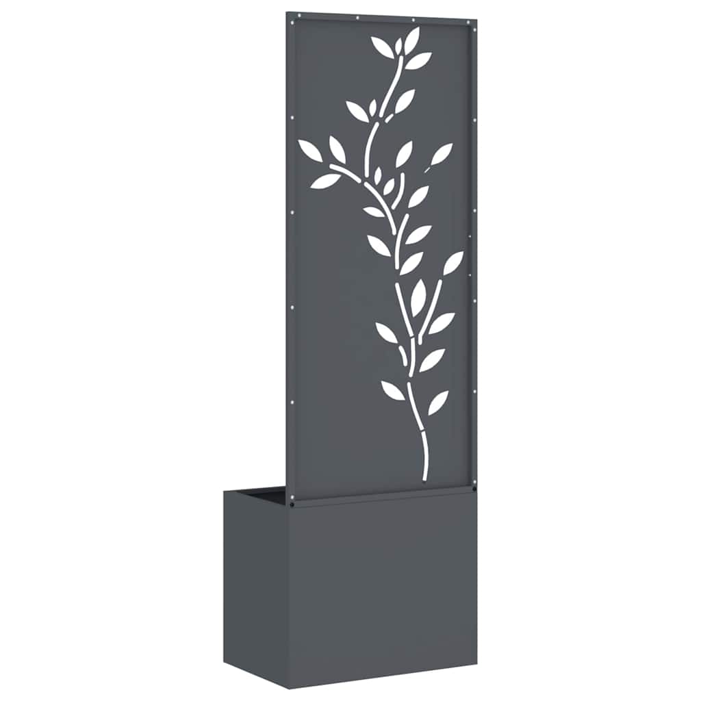 Blumentopf mit dekorativem Paneel Anthrazit 50 x 140 cm