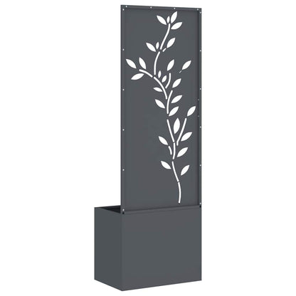 Blumentopf mit dekorativem Paneel Anthrazit 50 x 140 cm