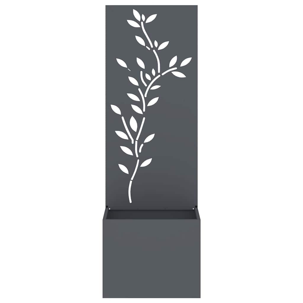 Blumentopf mit dekorativem Paneel Anthrazit 50 x 140 cm
