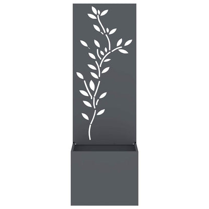 Blumentopf mit dekorativem Paneel Anthrazit 50 x 140 cm