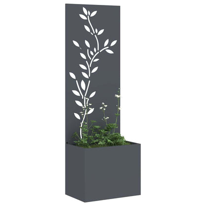 Blumentopf mit dekorativem Paneel Anthrazit 50 x 140 cm