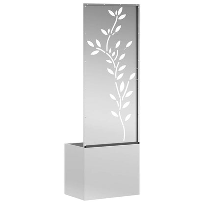 Garten Sichtschutz-Leinwand Silber 50 x 140 cm Verzinkter Stahl