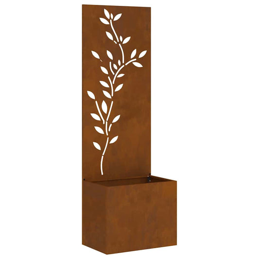 Blumentopf mit dekorativem Paneel Rostig 50 x 140 cm
