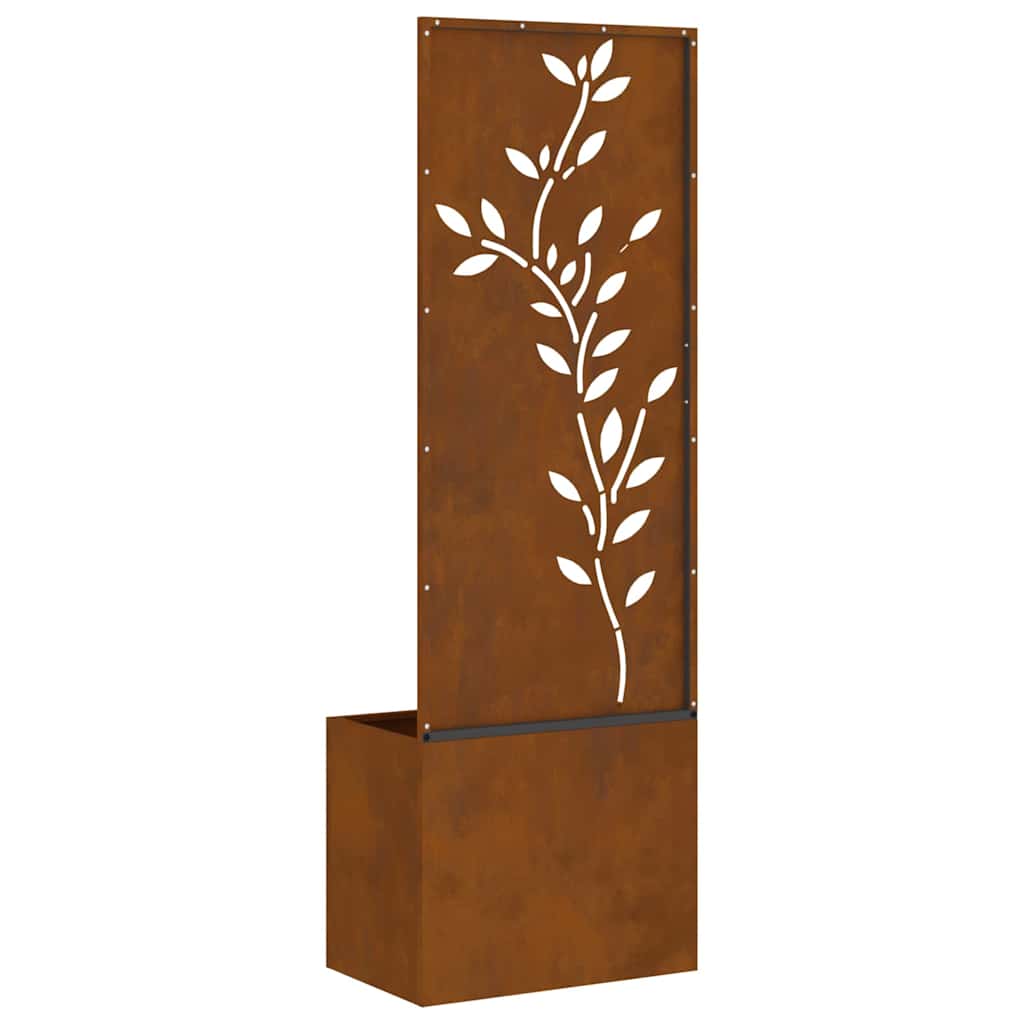 Blumentopf mit dekorativem Paneel Rostig 50 x 140 cm