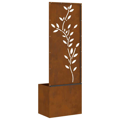 Blumentopf mit dekorativem Paneel Rostig 50 x 140 cm