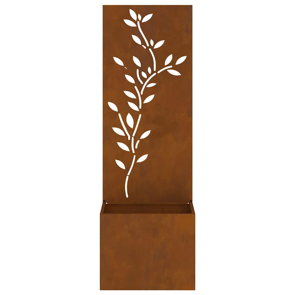 Blumentopf mit dekorativem Paneel Rostig 50 x 140 cm