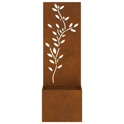 Blumentopf mit dekorativem Paneel Rostig 50 x 140 cm