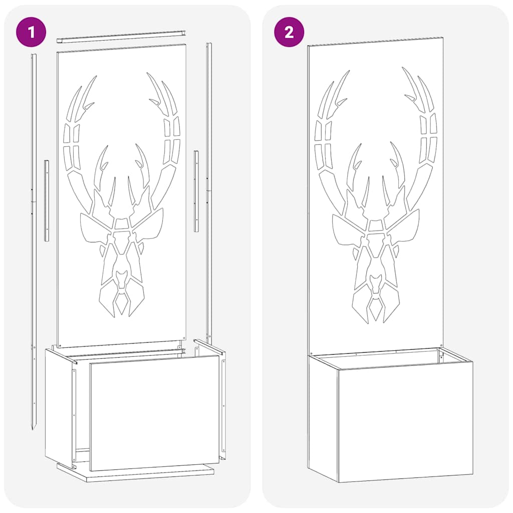 Garten Sichtschutz-Leinwand Silber 50 x 140 cm Verzinkter Stahl