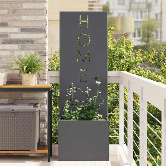 Blumentopf mit dekorativem Paneel Anthrazit 50 x 140 cm