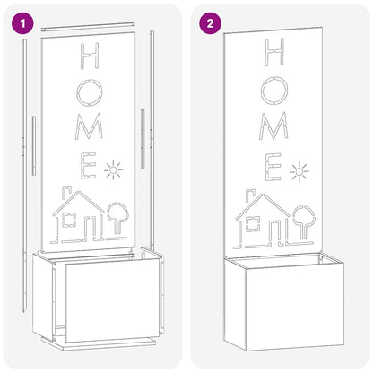 Garten Sichtschutz-Leinwand Silber 50 x 140 cm Verzinkter Stahl