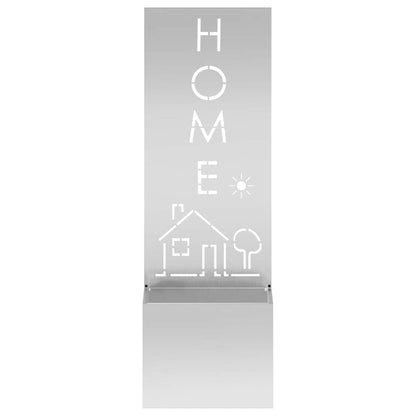 Garten Sichtschutz-Leinwand Silber 50 x 140 cm Verzinkter Stahl