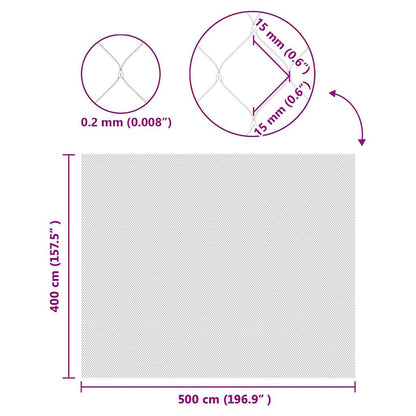 Vogelschutznetz Grün 4 x 5 m HDPE