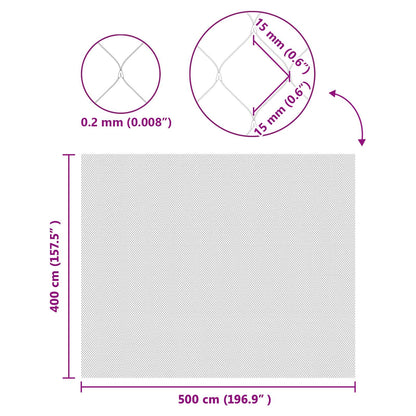 Vogelschutznetz Grün 4 x 5 m HDPE