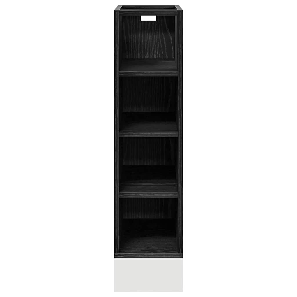 Küchenunterschrank mit Regal Riga Schwarz Eichen-Optik
