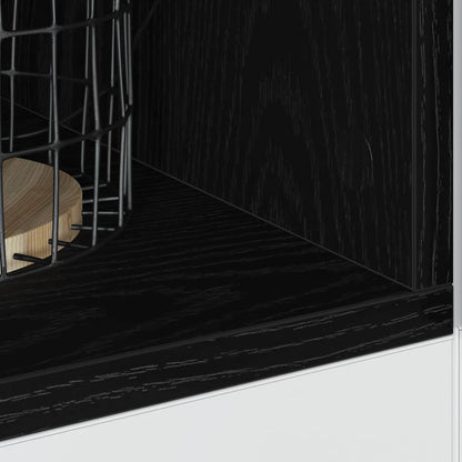 Küchenunterschrank mit Regal Riga Schwarz Eichen-Optik