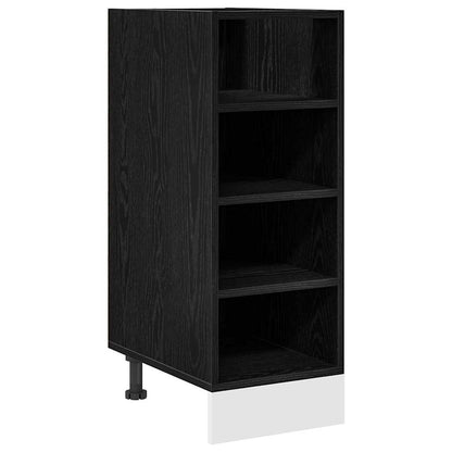 Küchenunterschrank mit Regal Riga Schwarz Eichen-Optik
