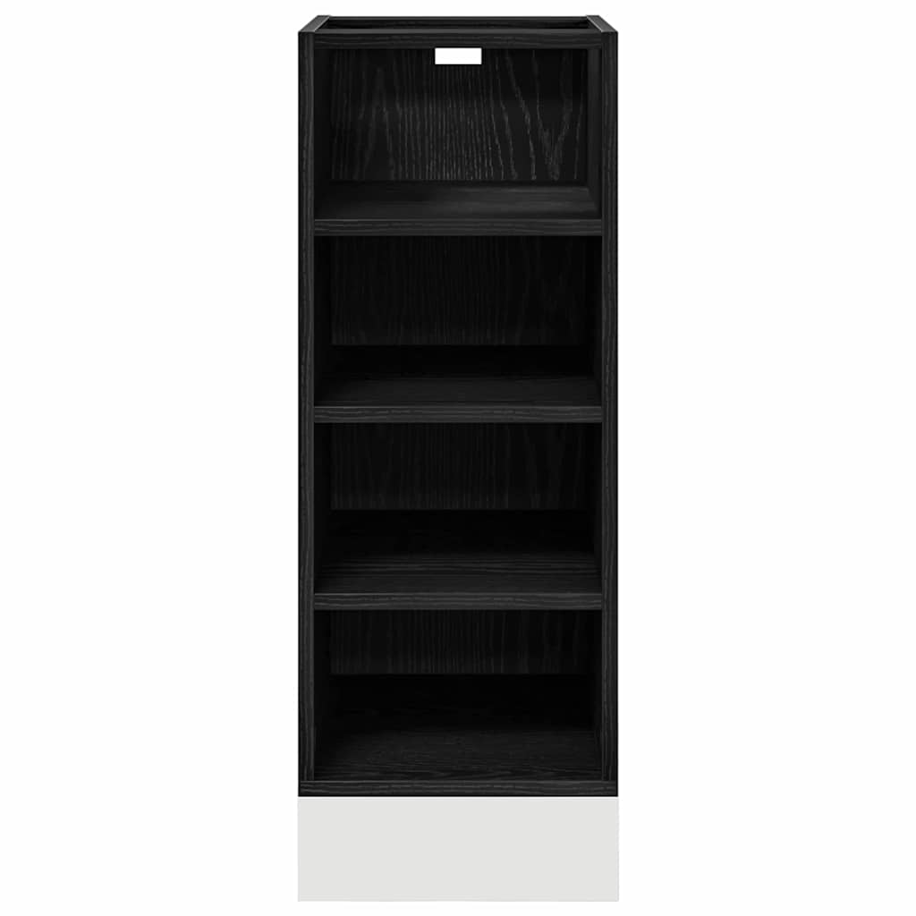 Küchenunterschrank mit Regal Riga Schwarz Eichen-Optik