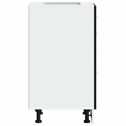 Küchenunterschrank Riga Schwarz Eichen-Optik 40 x 46 x 81.5 cm