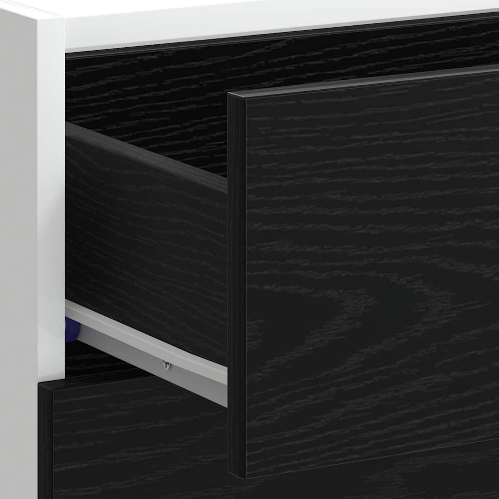 Küchenunterschrank Riga Schwarz Eichen-Optik 60 x 46 x 81,5 cm