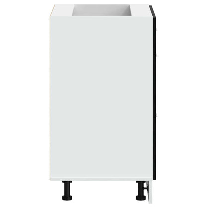 Küchenunterschrank Riga Schwarz Eichen-Optik 60 x 46 x 81,5 cm