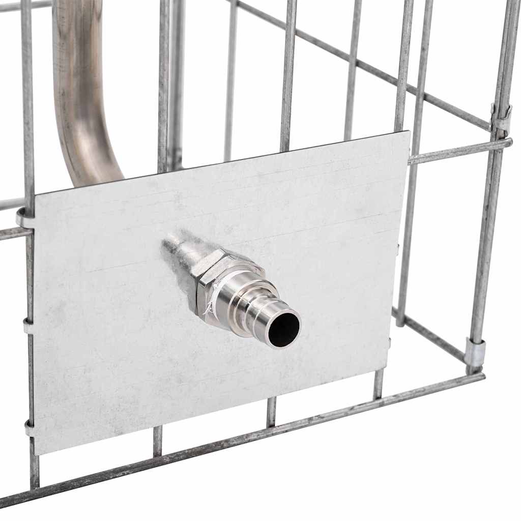 Gabionensäule Silber 25 x 25 x 50 cm Edelstahl