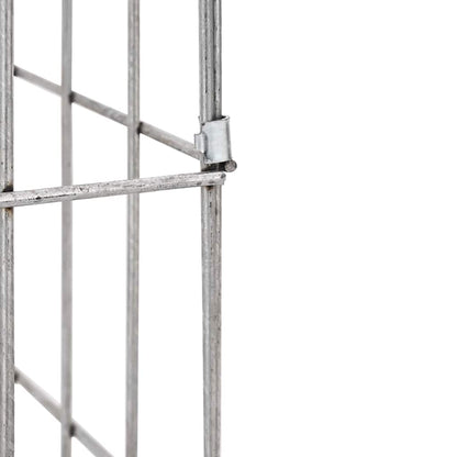Gabionensäule Silber 25 x 25 x 50 cm Edelstahl