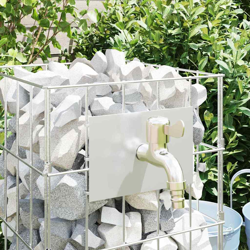 Gabionensäule Silber 25 x 25 x 50 cm Edelstahl