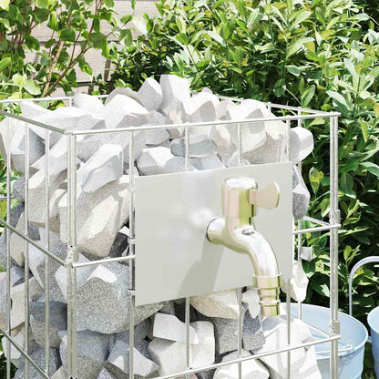 Gabionensäule Silber 25 x 25 x 50 cm Edelstahl