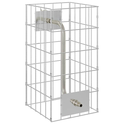 Gabionensäule Silber 25 x 25 x 50 cm Edelstahl