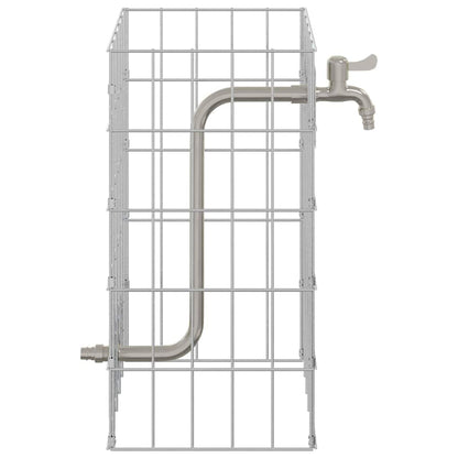 Gabionensäule Silber 25 x 25 x 50 cm Edelstahl