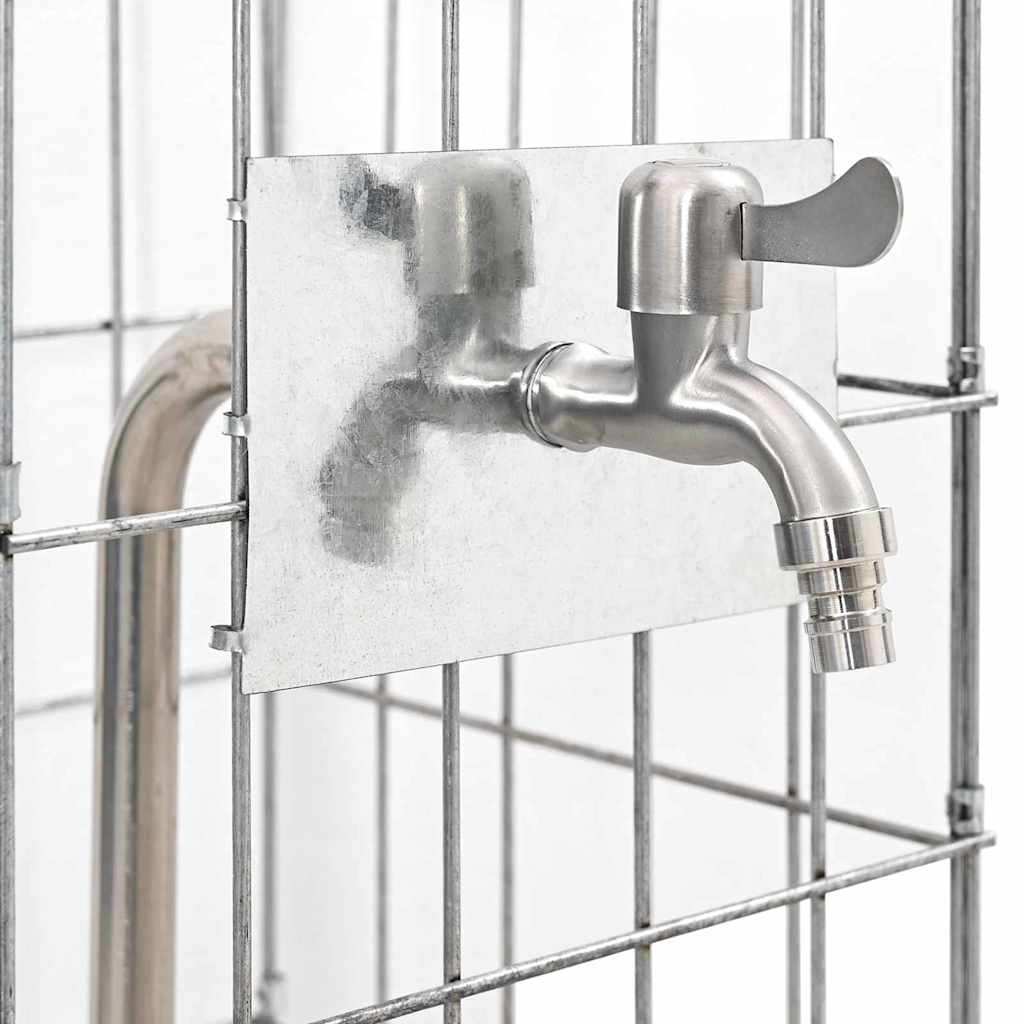 Gabionensäule Silber 25 x 25 x 100 cm Edelstahl