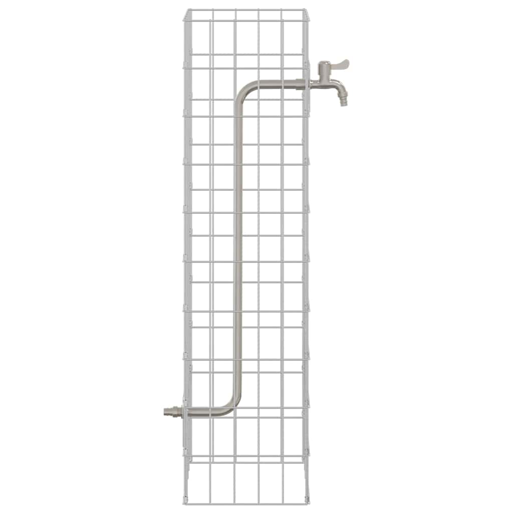 Gabionensäule Silber 25 x 25 x 100 cm Edelstahl