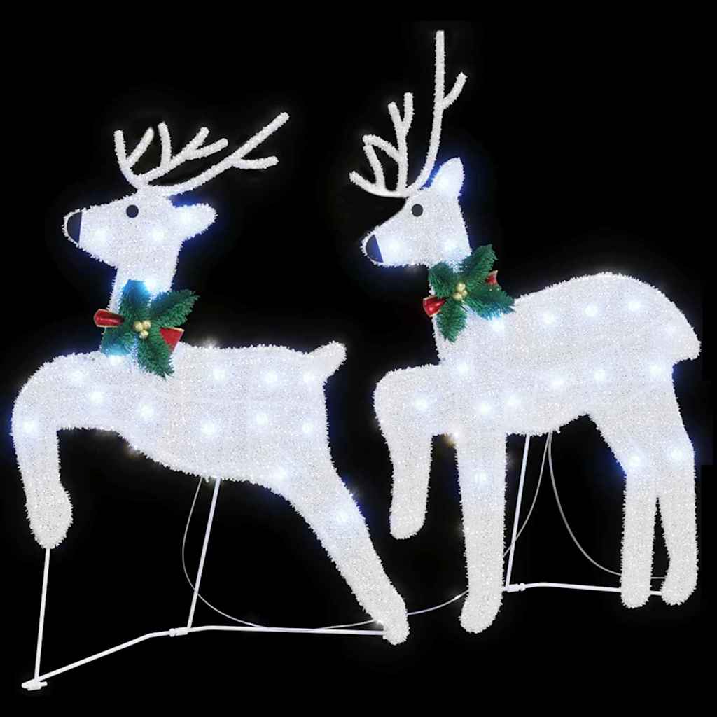 LED Rentiere 2 pcs Kalter Weiß Stoff