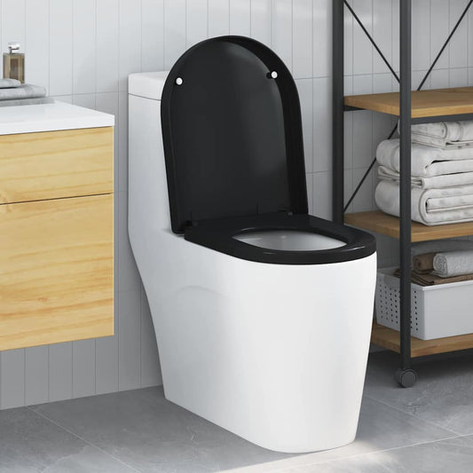 Toilette geeignet für Sitz Schwarz 48 x 36,5 x 4,5 cm