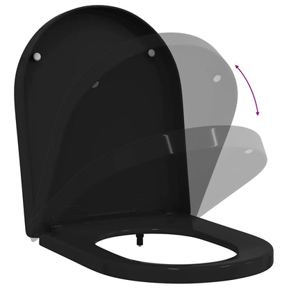 Toilettensitz Schwarz 48 x 36,5 x 4,5 cm Polypropylen