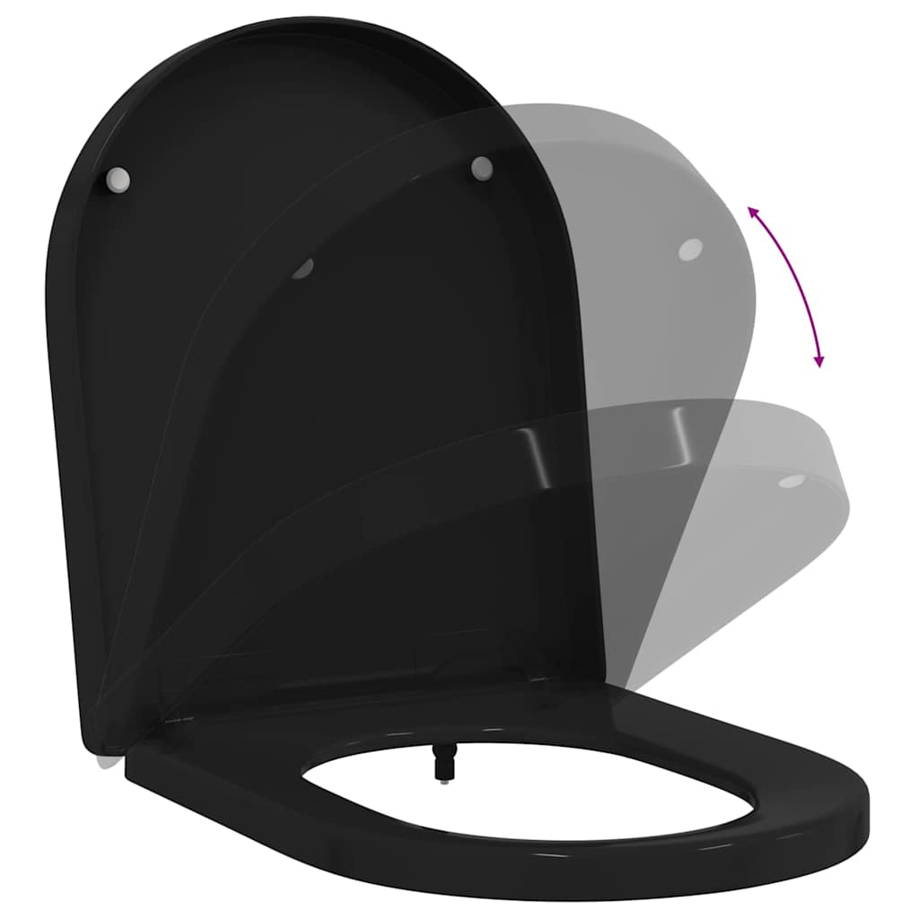 Toilette geeignet für Sitz Schwarz 48 x 36,5 x 4,5 cm